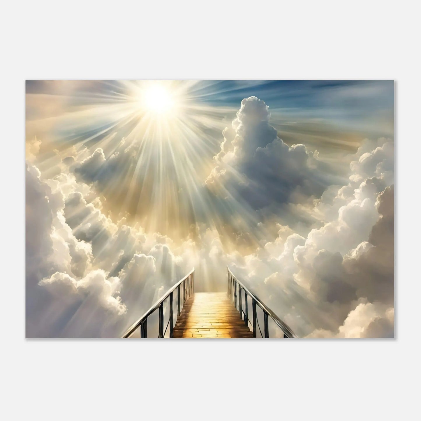 Aluminiumdruck - Wolkenpfad - Digitaler Stil, KI-Kunst RolConArt