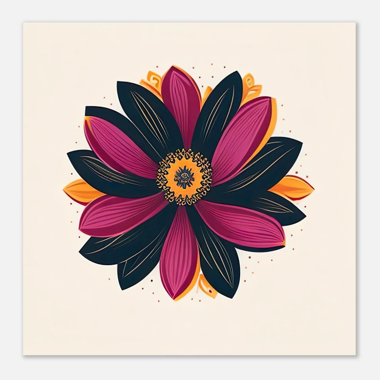 Aluminiumdruck - Blume - Digitaler Stil, KI-Kunst - RolConArt, Pflanzen,