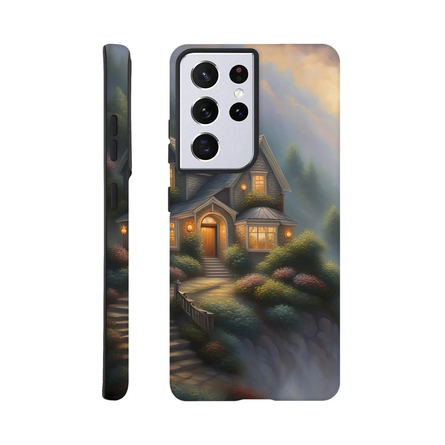 Smartphone-Hülle "Hart" - Traumlandschaft - Digitaler Stil, KI-Kunst RolConArt, Surreale Landschaften, Galaxy-S21-Ultra