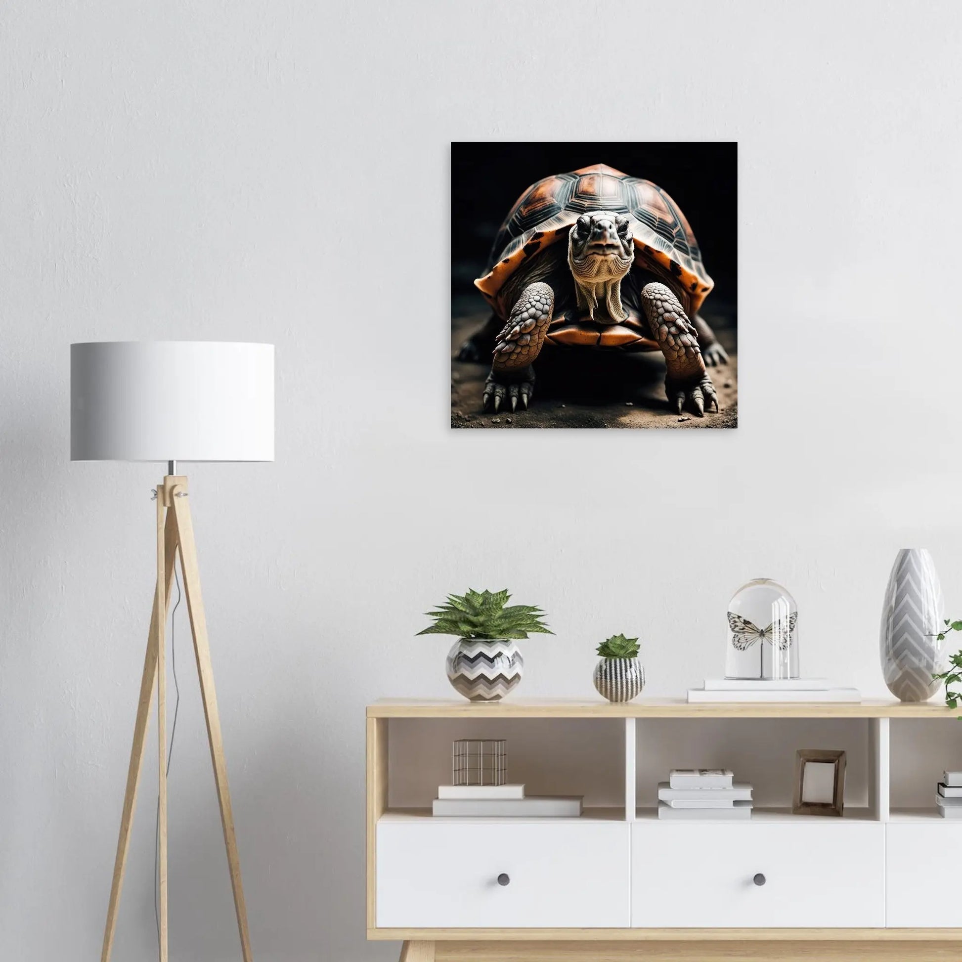 Moderner Forex-Druck - Schildkröte - Foto Stil, KI-Kunst RolConArt