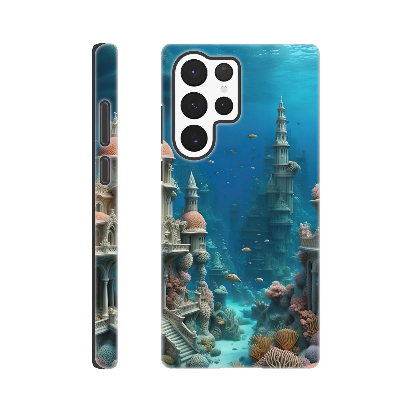Smartphone-Hülle "Hart" - Unterwasserwelt - Digitaler Stil, KI-Kunst RolConArt, Unterwasserlandschaften, Galaxy-S22-Ultra