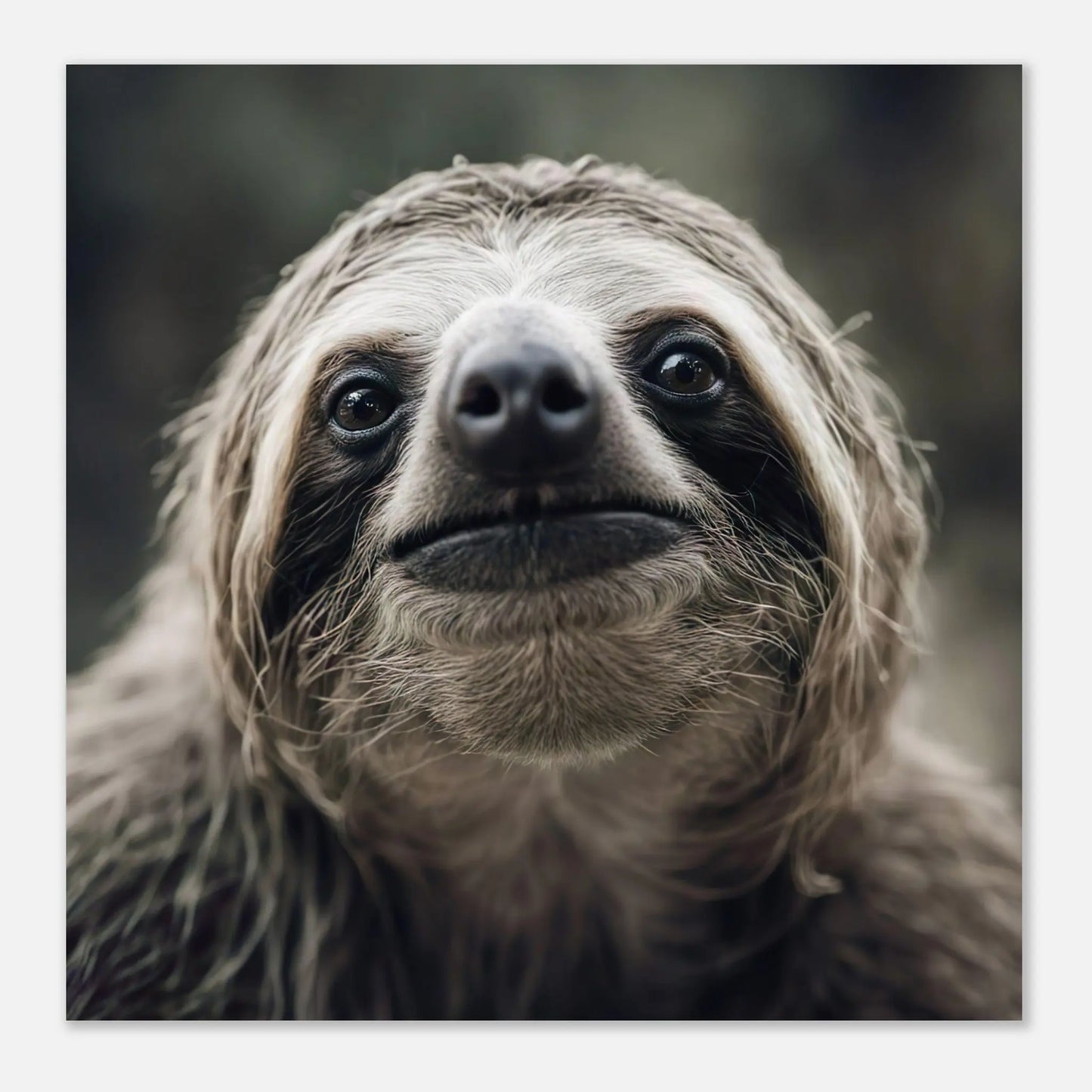 Aluminiumdruck - Faultier - Foto Stil, Tierporträt, KI-Kunst RolConArt