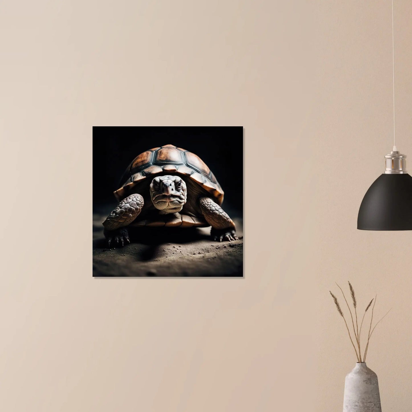 Moderner Forex-Druck - Schildkröte - Foto Stil, KI-Kunst RolConArt