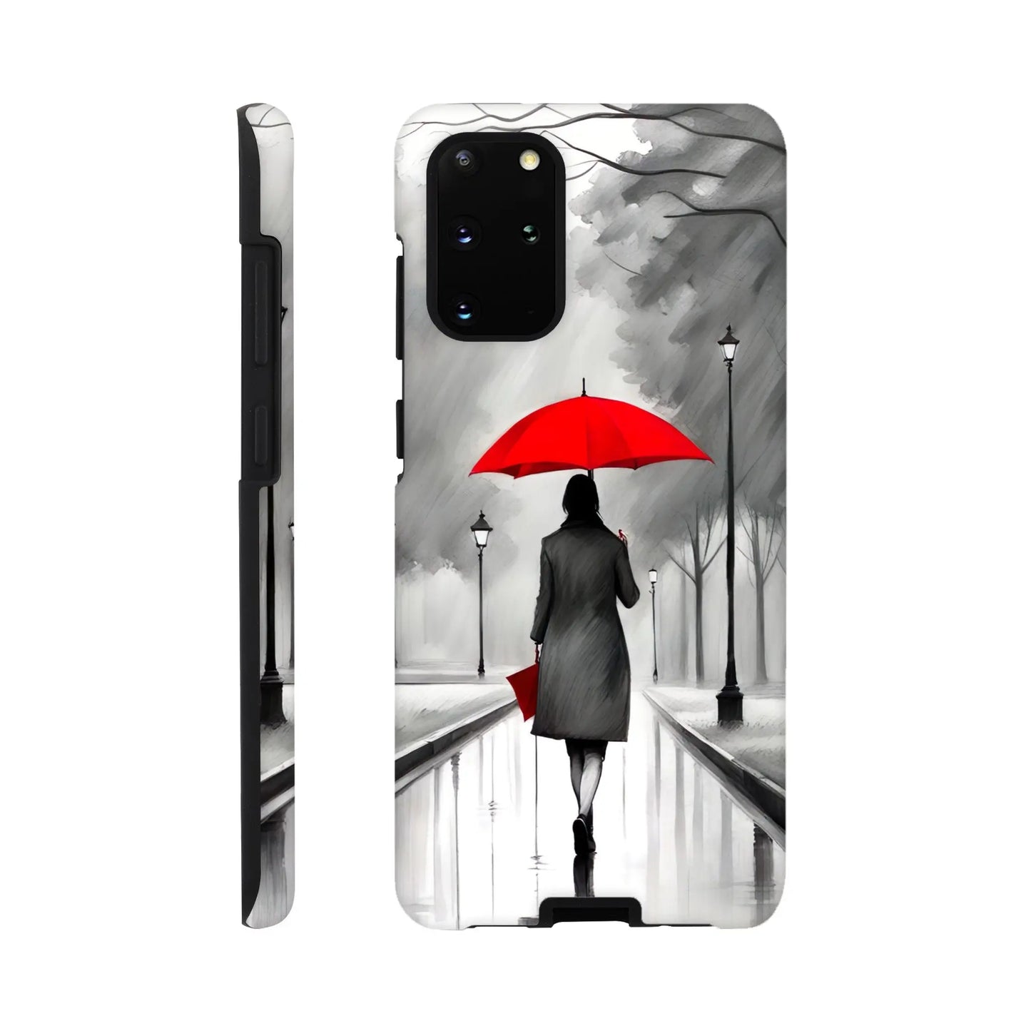 Smartphone-Hülle "Hart" - Frau Im Park - Malerischer Stil, KI-Kunst RolConArt, Malerischer Stil - Porträts, Galaxy-S20-Plus