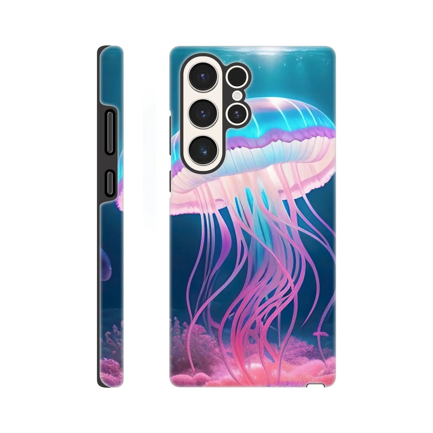 Smartphone-Hülle "Hart" - Qualle - Digitaler Stil, KI-Kunst RolConArt, Unterwasserlandschaften, Galaxy-S23-Ultra