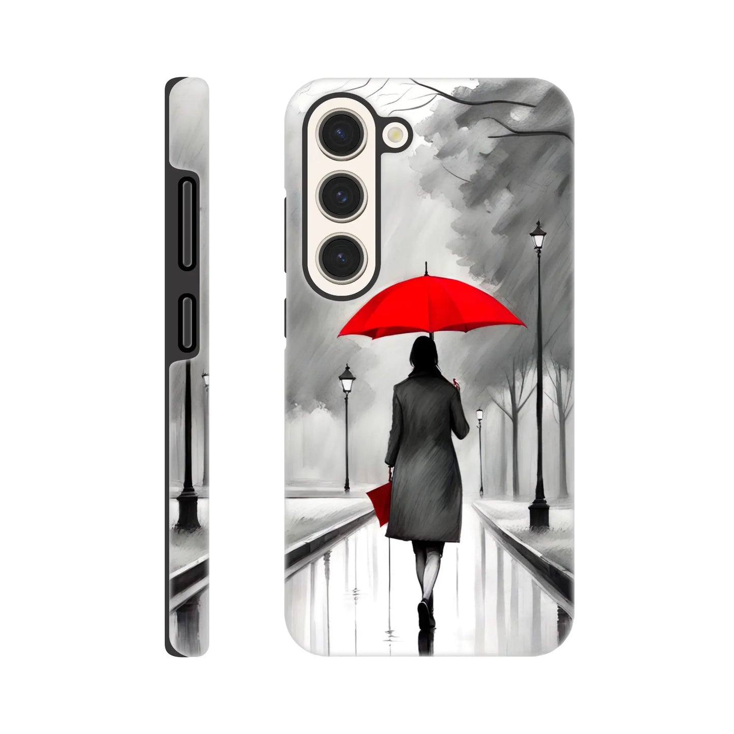 Smartphone-Hülle "Hart" - Frau Im Park - Malerischer Stil, KI-Kunst RolConArt, Malerischer Stil - Porträts, Galaxy-S23