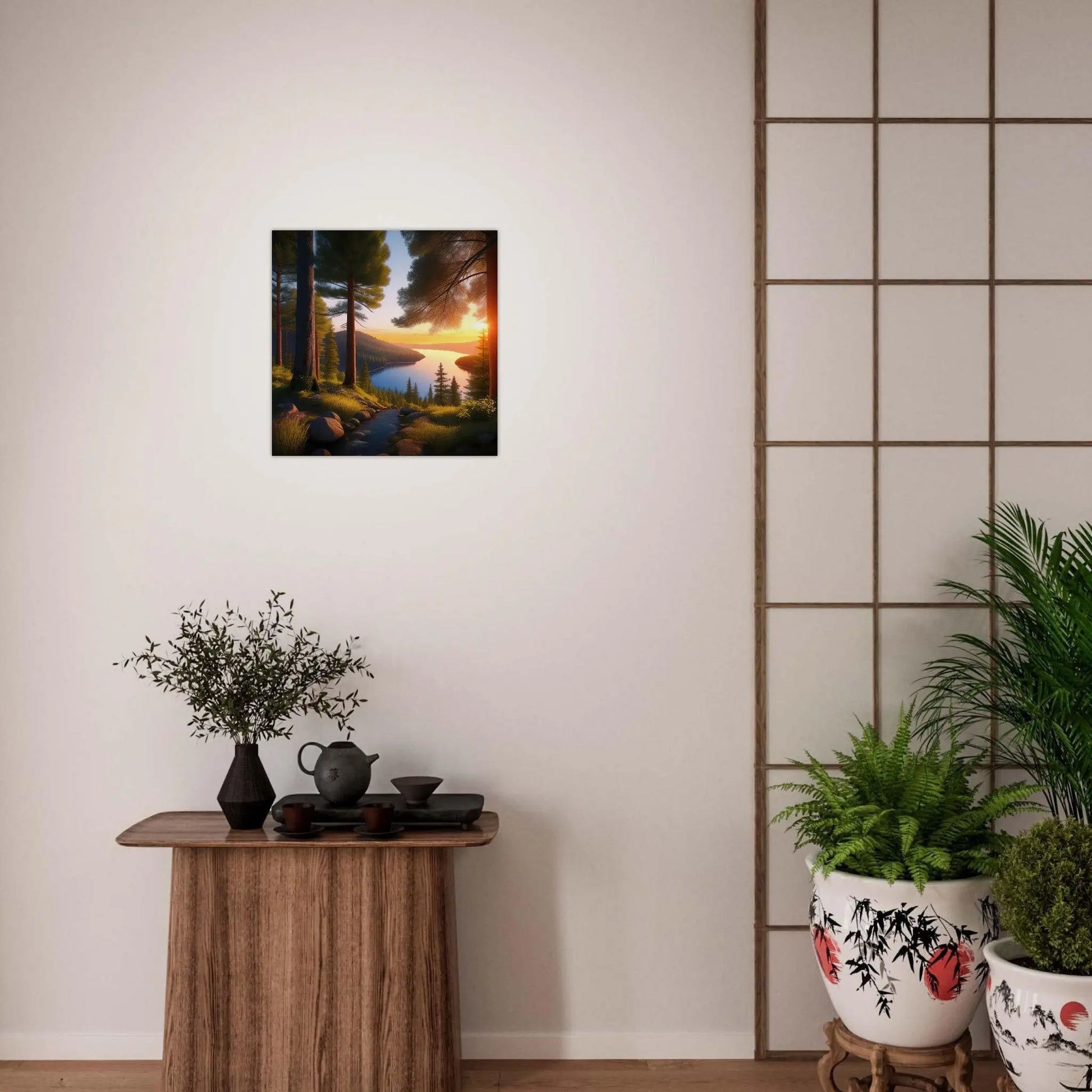 Moderner Forex-Druck - Bergpanorama - Foto Stil, KI-Kunst - RolConArt, Landschaften,