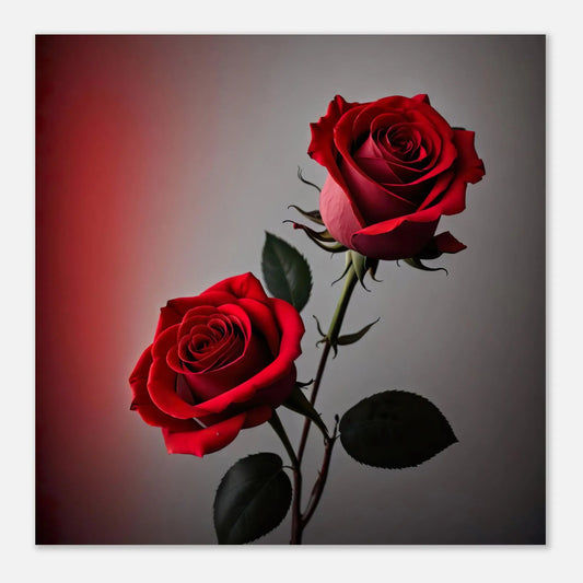 Aluminiumdruck - Rote Rosen - Foto Stil, KI-Kunst - RolConArt, Pflanzen,