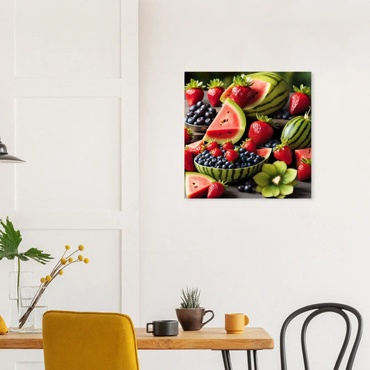 Moderner Forex-Druck - Fruchtige Vielfalt - Foto Stil, KI-Kunst RolConArt