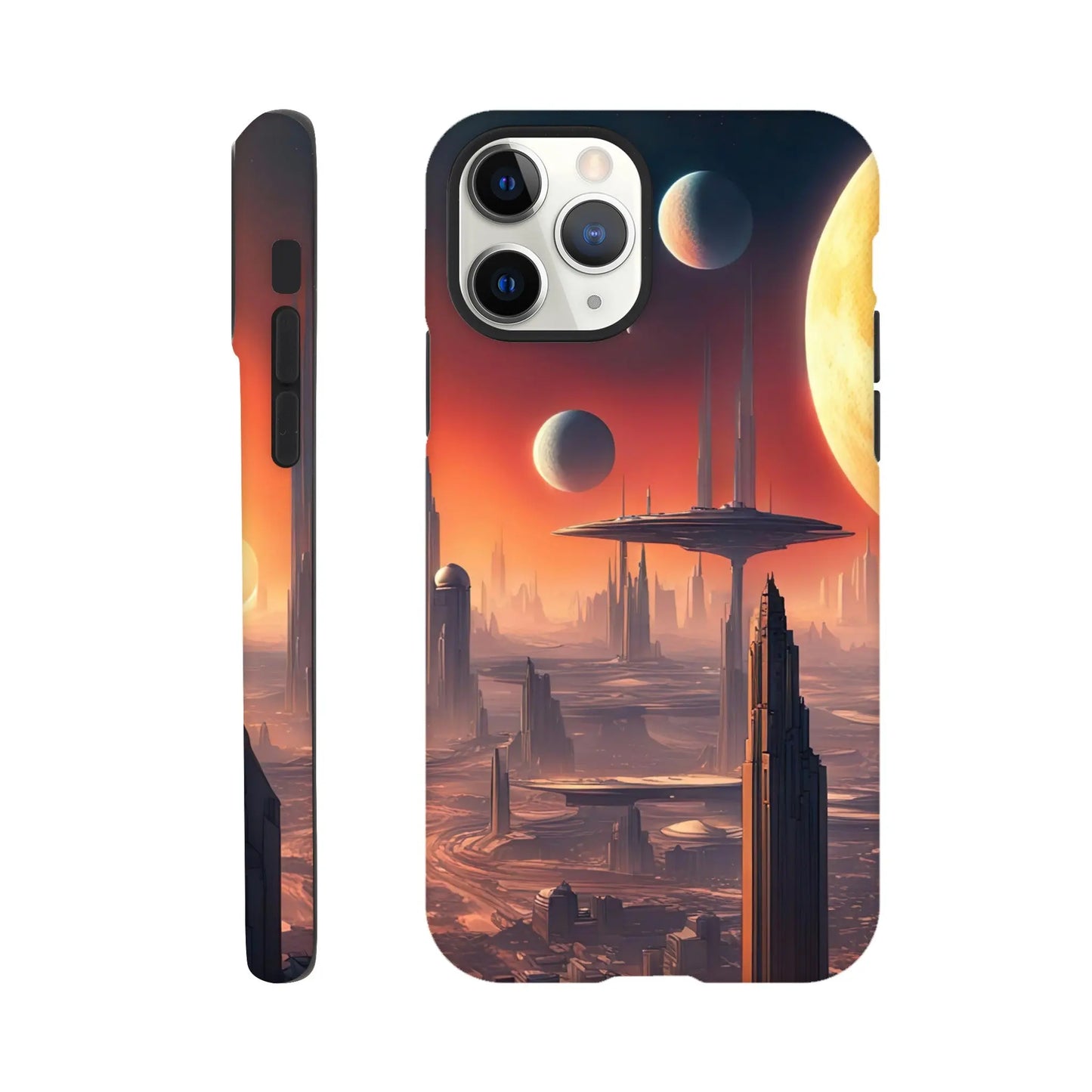 Smartphone-Hülle "Hart" - Andere Welt - Digitaler Stil, KI-Kunst RolConArt, Sci-Fi, iPhone-11-Pro