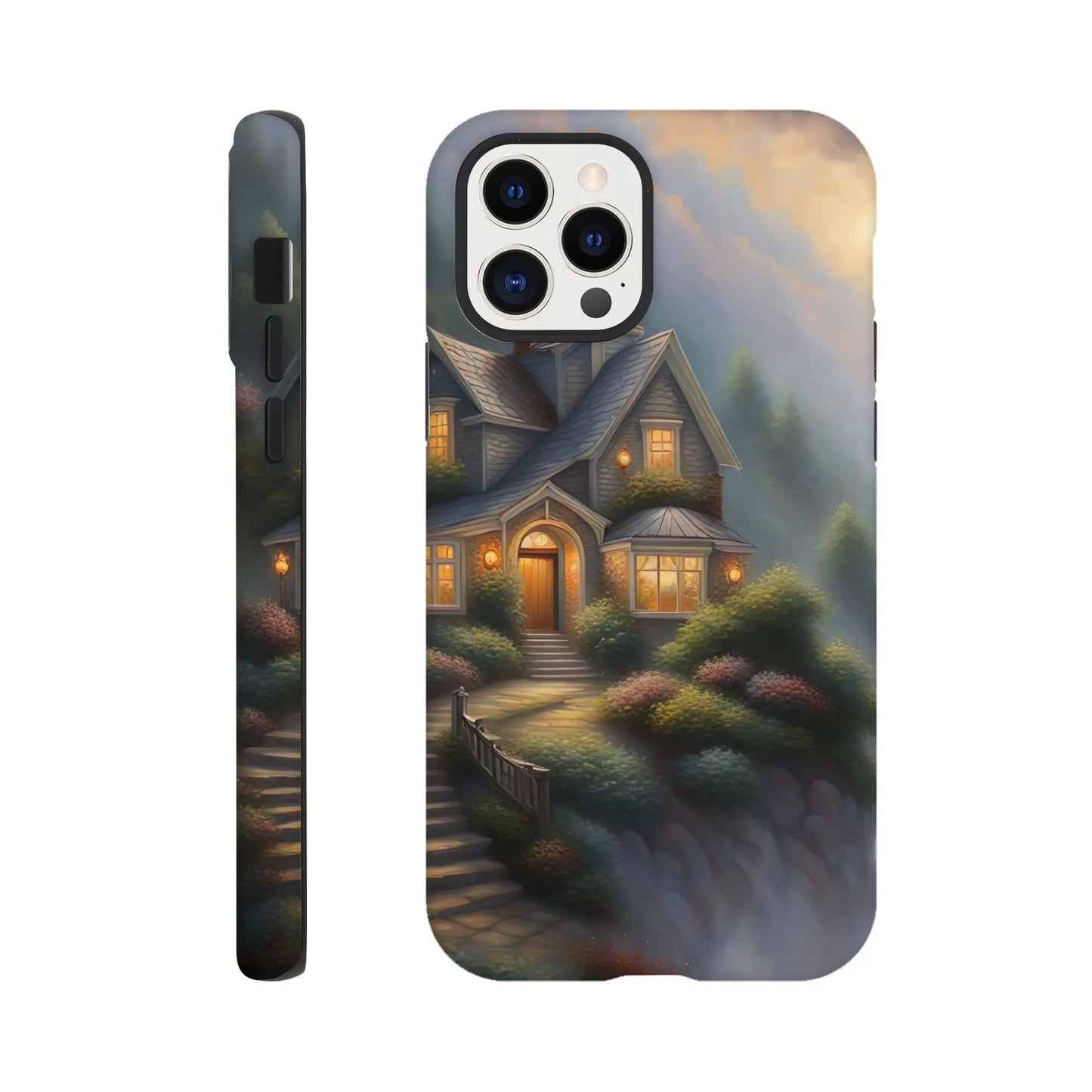 Smartphone-Hülle "Hart" - Traumlandschaft - Digitaler Stil, KI-Kunst RolConArt, Surreale Landschaften, iPhone-12-Pro