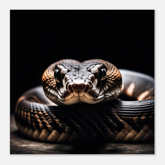 Aluminiumdruck - Schlange - Foto Stil, KI-Kunst RolConArt