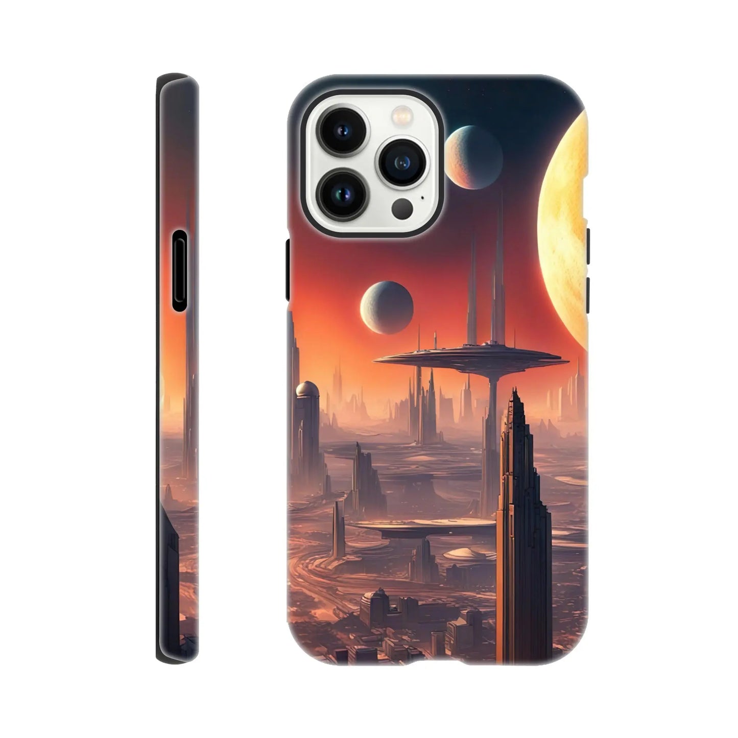 Smartphone-Hülle "Hart" - Andere Welt - Digitaler Stil, KI-Kunst RolConArt, Sci-Fi, iPhone-13-Pro-Max