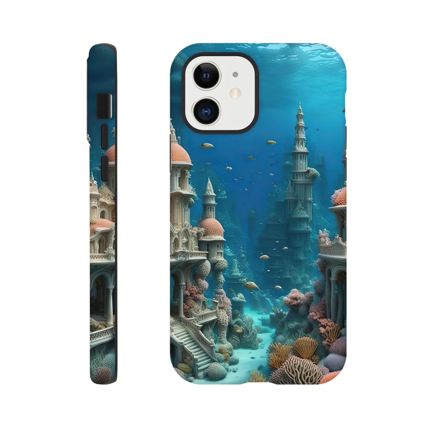 Smartphone-Hülle "Hart" - Unterwasserwelt - Digitaler Stil, KI-Kunst RolConArt, Unterwasserlandschaften, iPhone-12