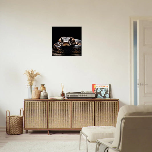 Aluminiumdruck - Schlange - Foto Stil, KI-Kunst RolConArt