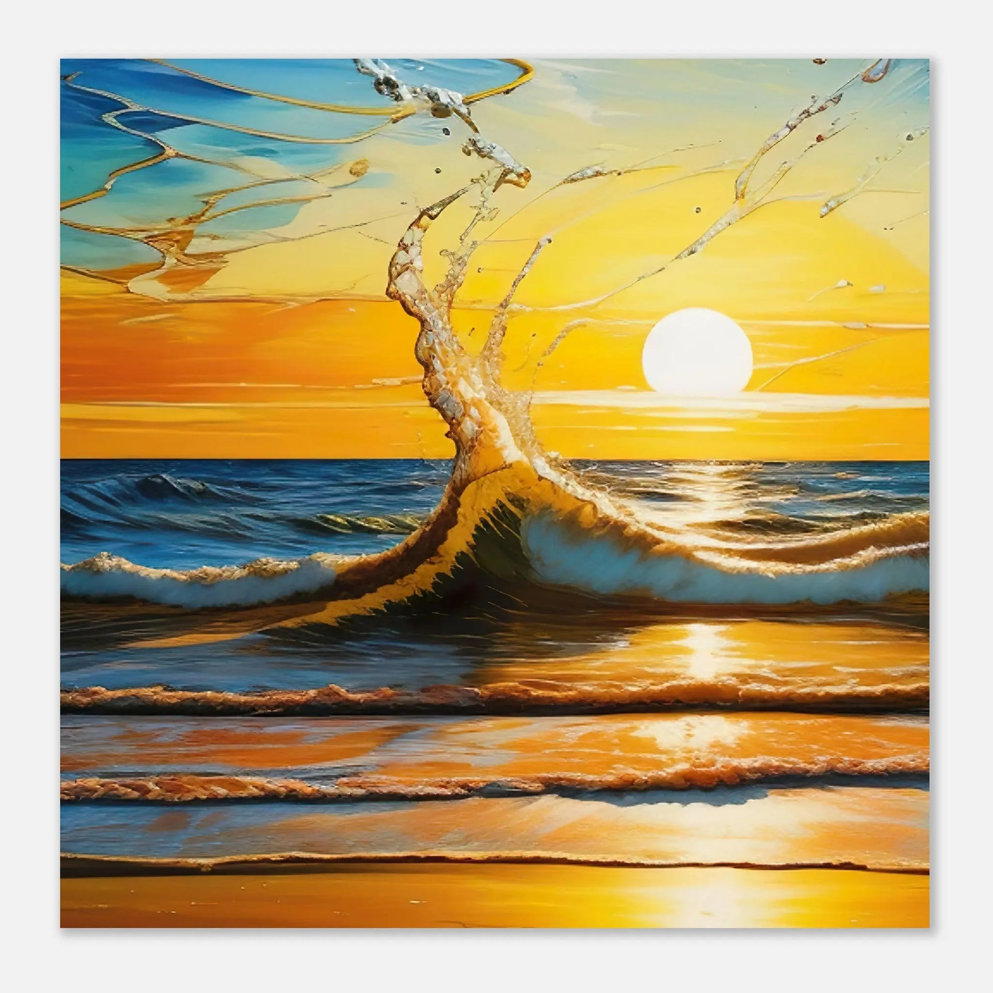 Moderner Forex-Druck - Kraftvolles Meer - Digitaler Stil, KI-Kunst - RolConArt, Landschaften,