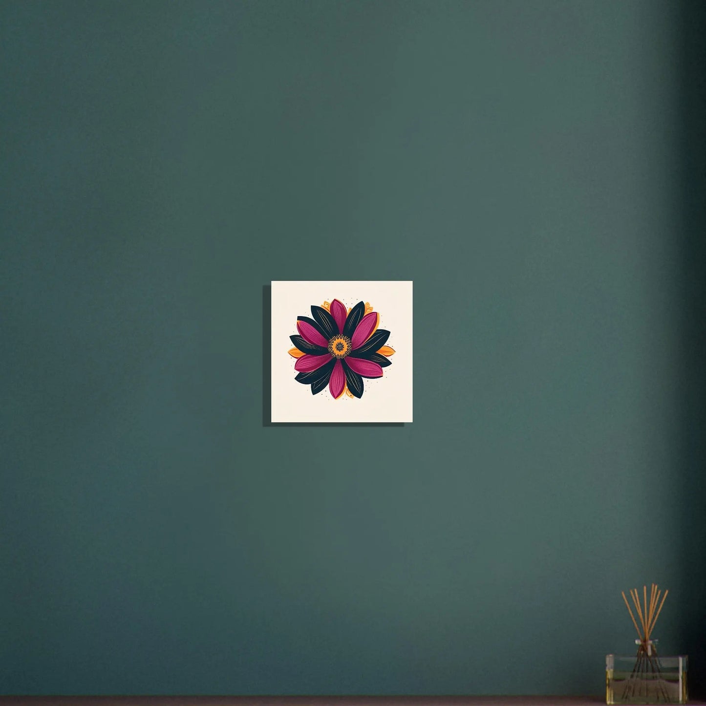 Aluminiumdruck - Blume - Digitaler Stil, KI-Kunst - RolConArt, Pflanzen, 30x30-cm-12x12