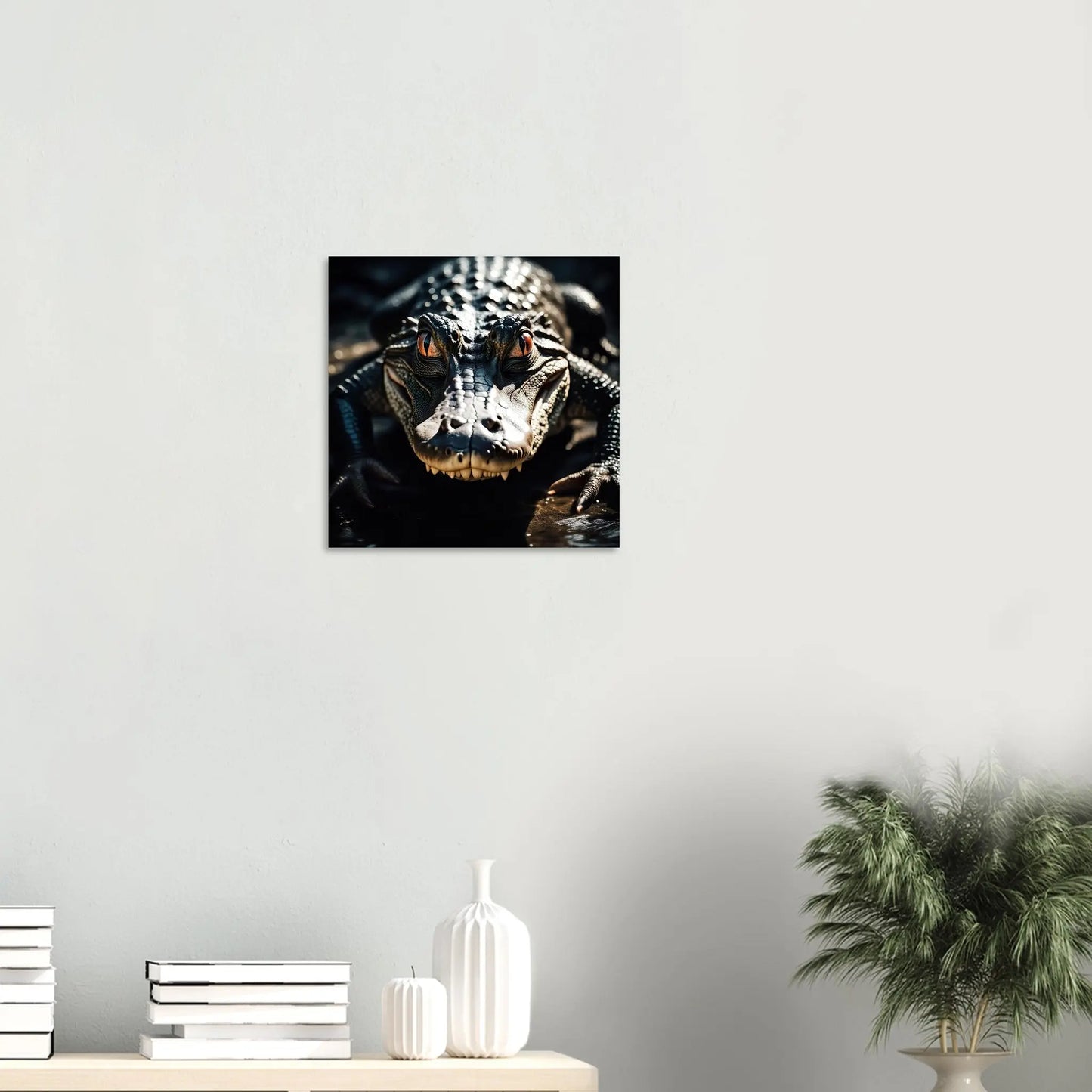 Aluminiumdruck - Alligator - Foto Stil, KI-Kunst RolConArt