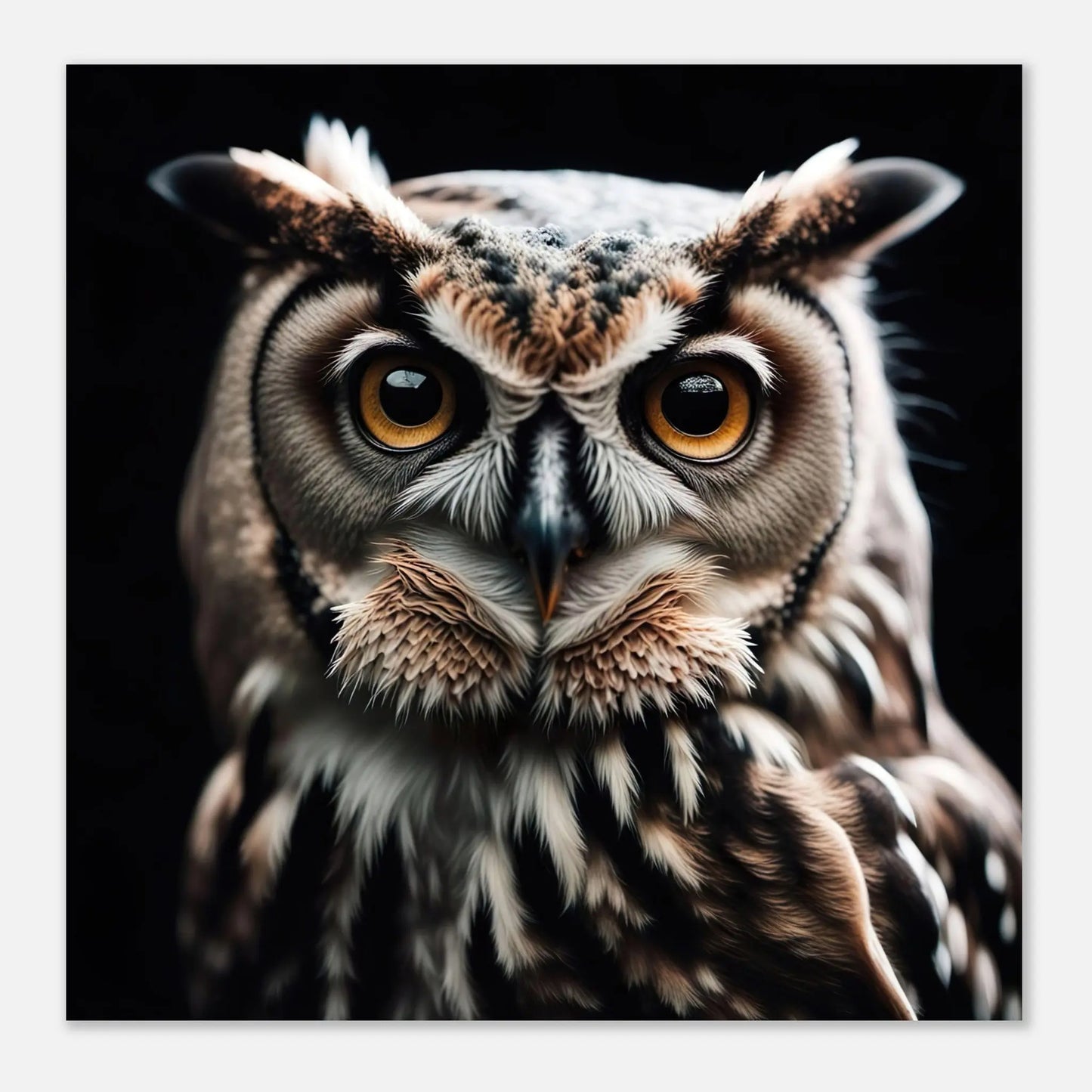 Aluminiumdruck - Eule - Foto Stil, KI-Kunst RolConArt