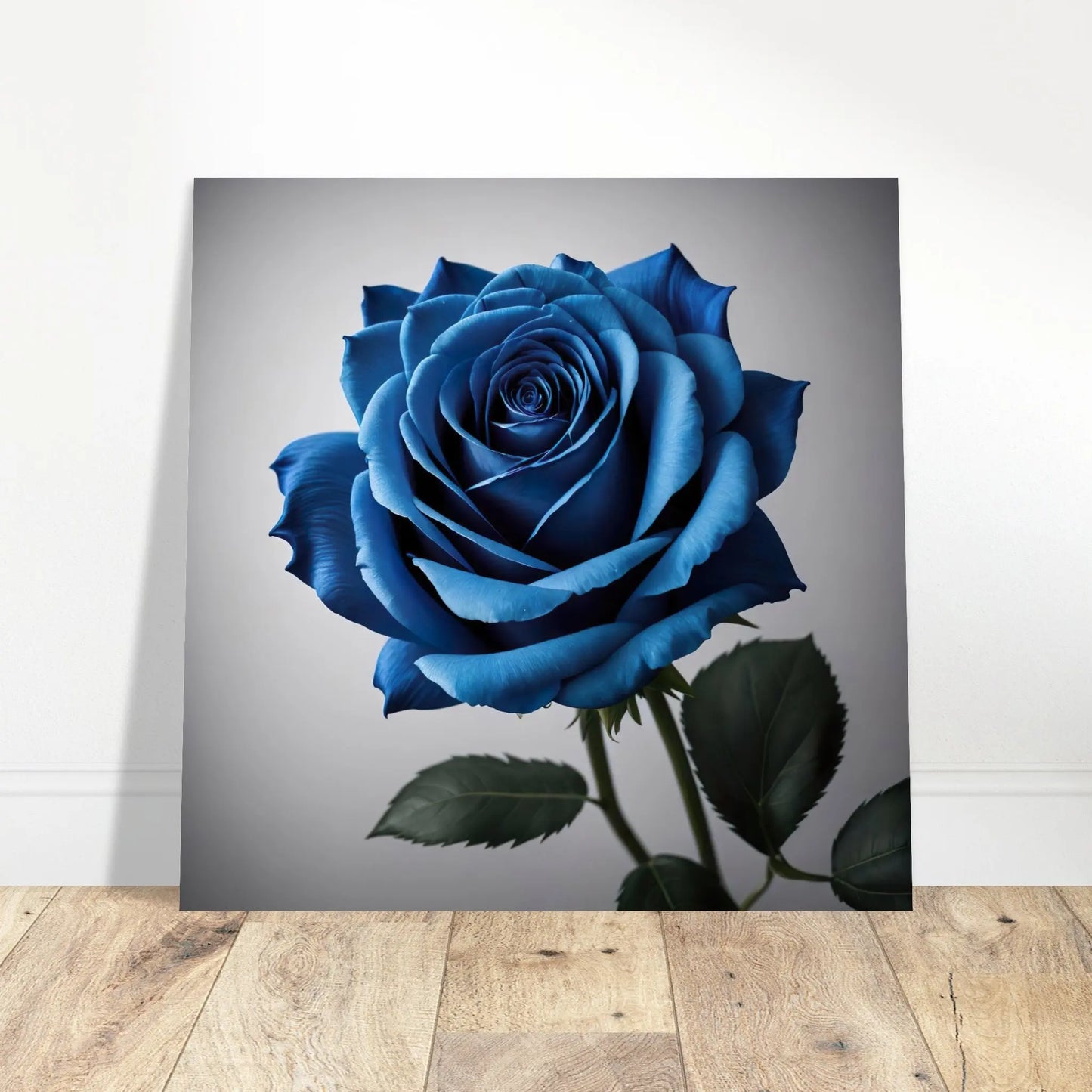 Aluminiumdruck - Blaue Rose - Foto Stil, KI-Kunst - RolConArt, Pflanzen,