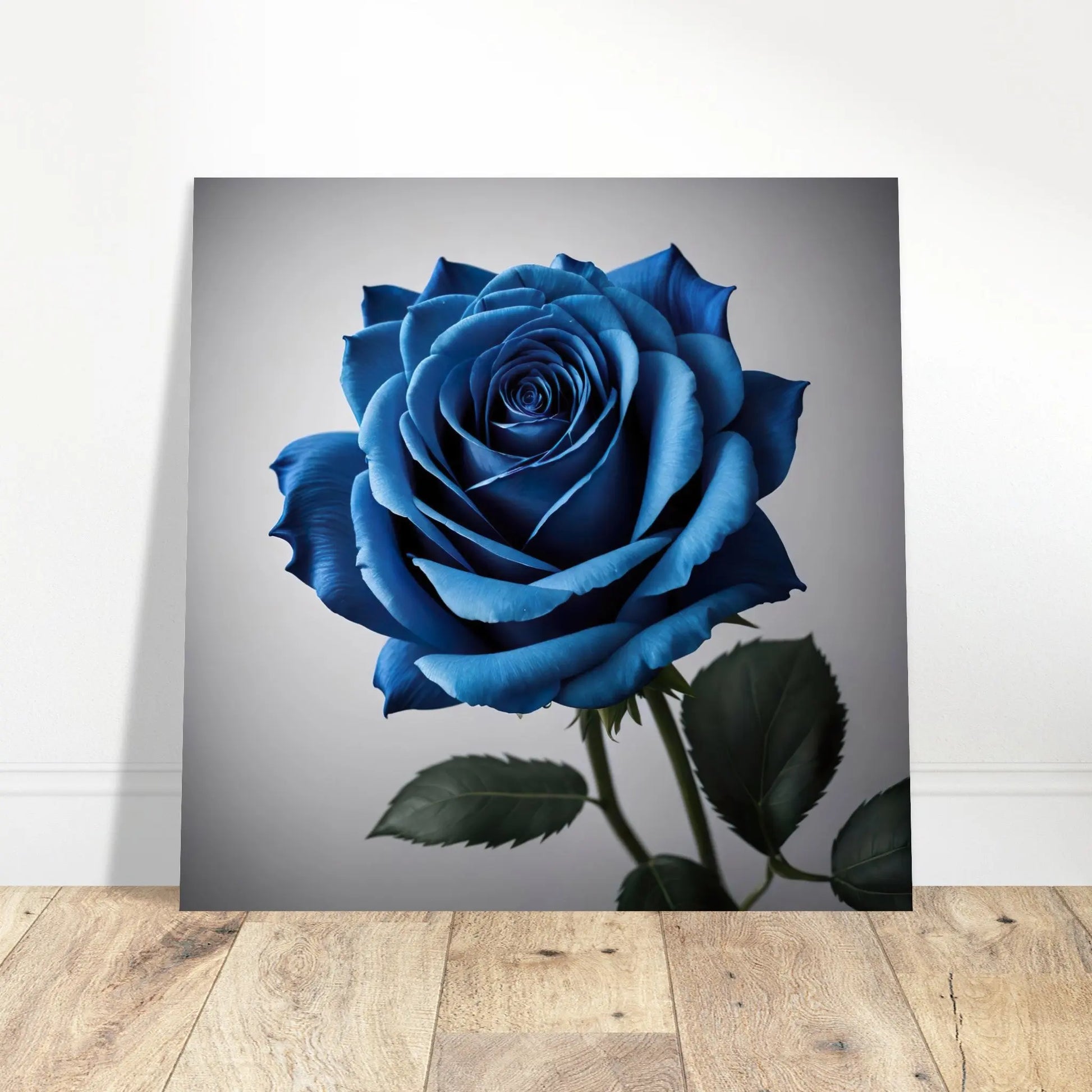Aluminiumdruck - Blaue Rose - Foto Stil, KI-Kunst - RolConArt, Pflanzen,