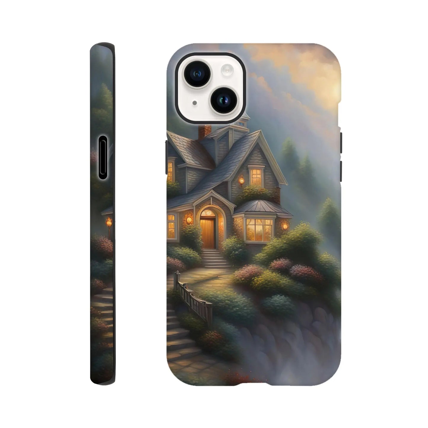 Smartphone-Hülle "Hart" - Traumlandschaft - Digitaler Stil, KI-Kunst RolConArt, Surreale Landschaften, iPhone-14-Plus