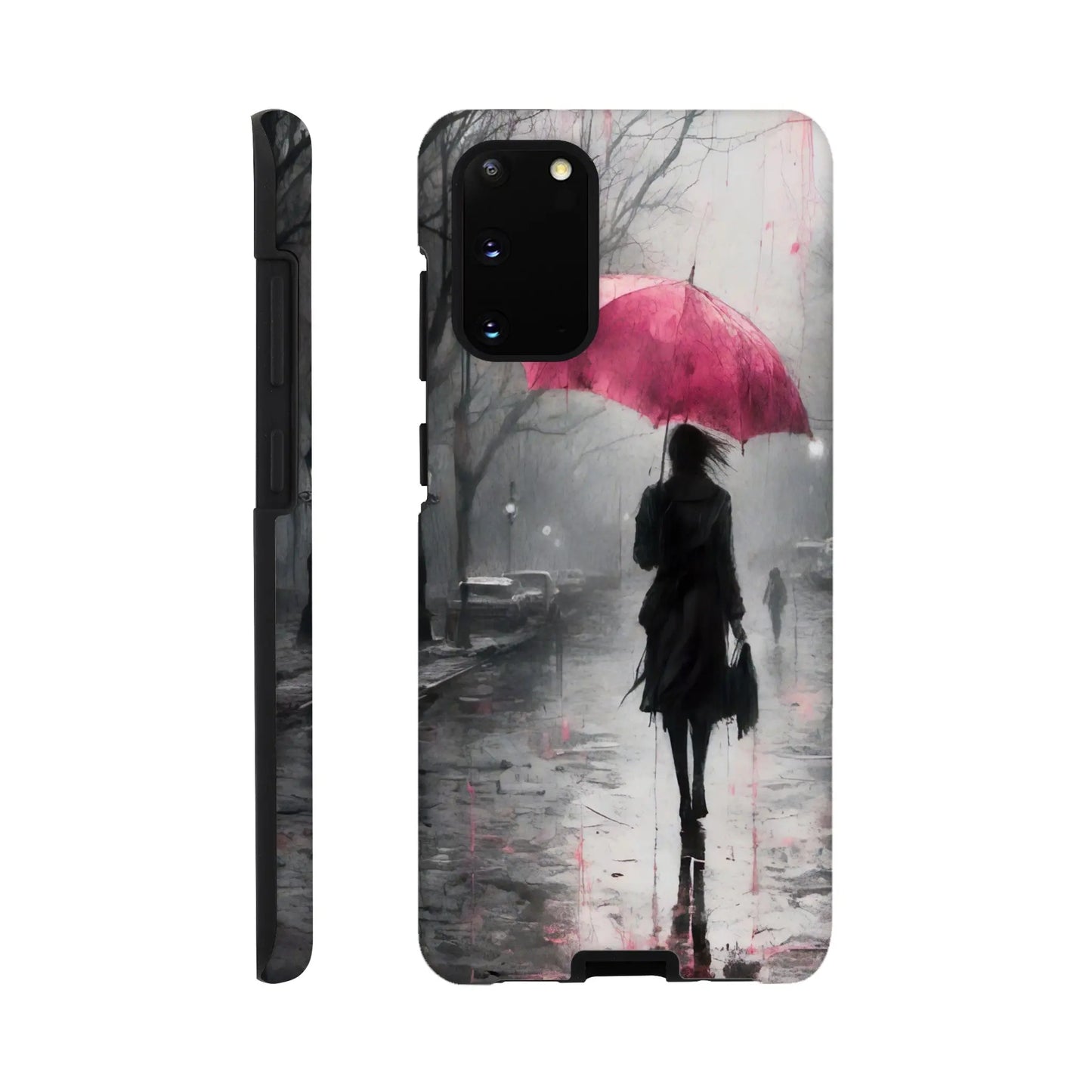 Smartphone-Hülle "Hart" - Frau Im Park - Düsterer Stil, KI-Kunst RolConArt, Malerischer Stil - Porträts, Galaxy-S20