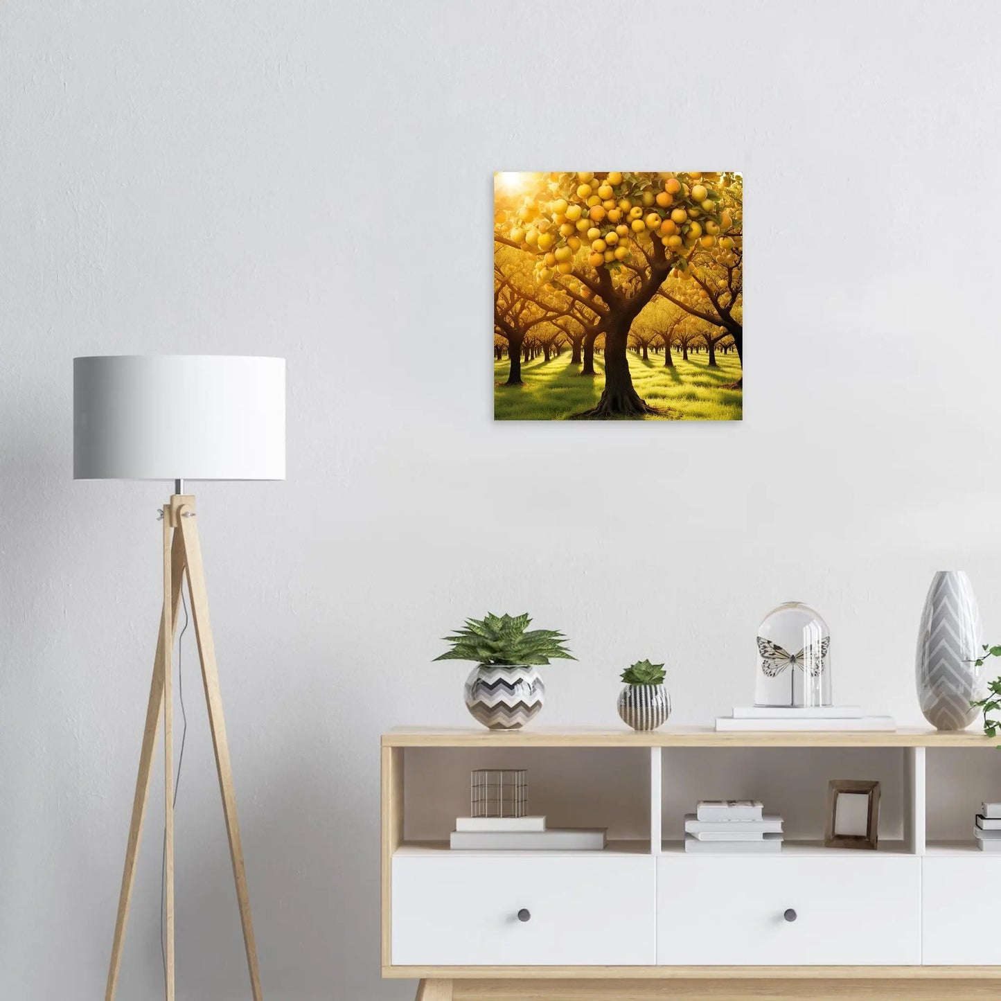 Moderner Forex-Druck - Obstplantage - Digitaler Stil, KI-Kunst RolConArt