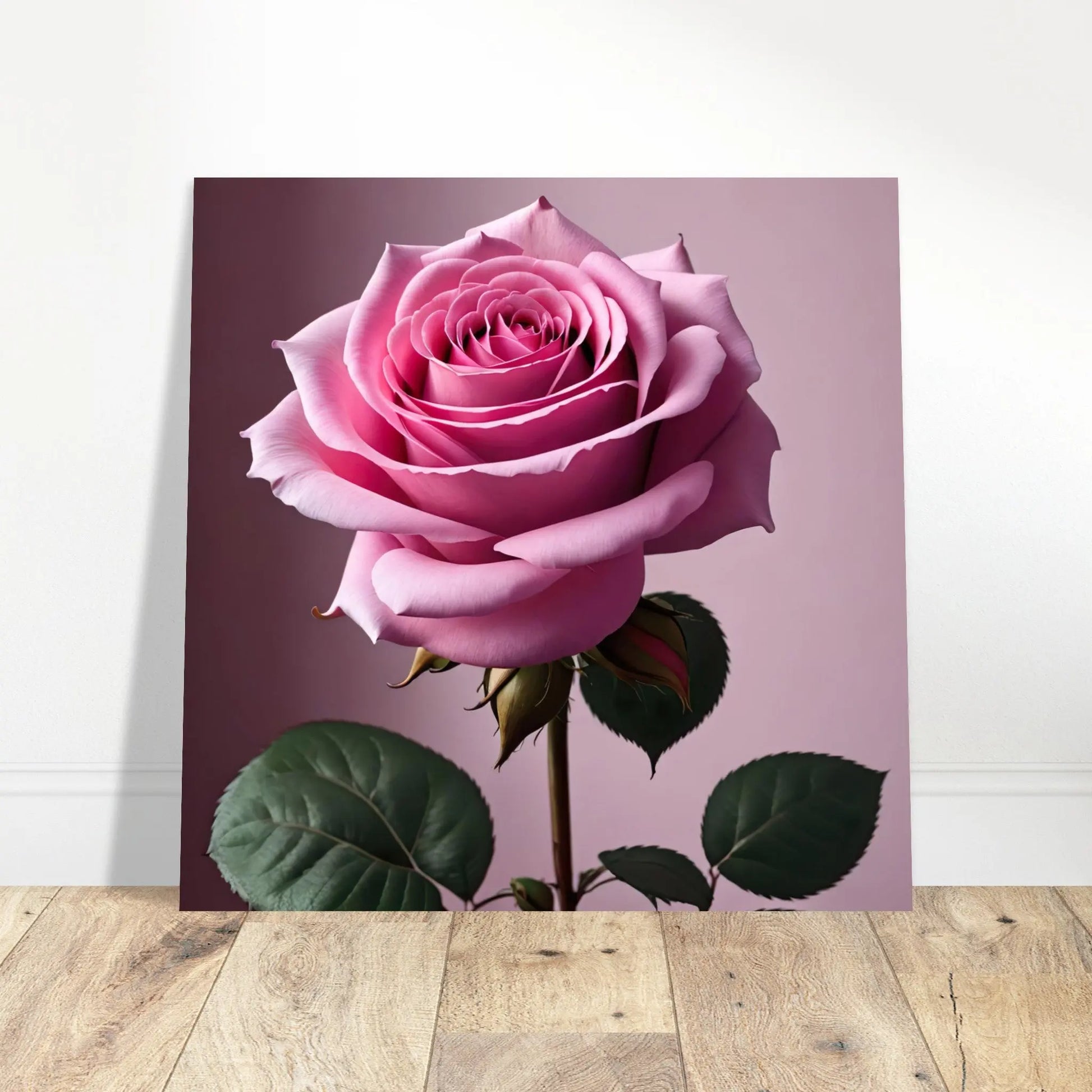Aluminiumdruck - Rosa Rose - Foto Stil, KI-Kunst - RolConArt, Pflanzen,