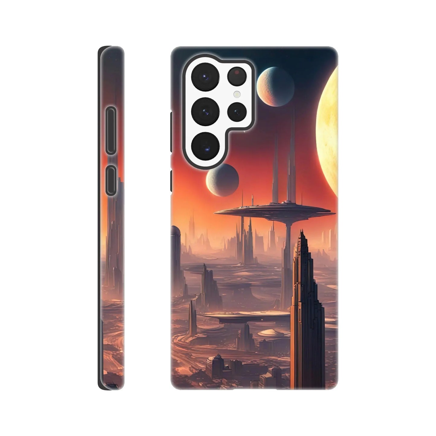 Smartphone-Hülle "Hart" - Andere Welt - Digitaler Stil, KI-Kunst RolConArt, Sci-Fi, Galaxy-S22-Ultra