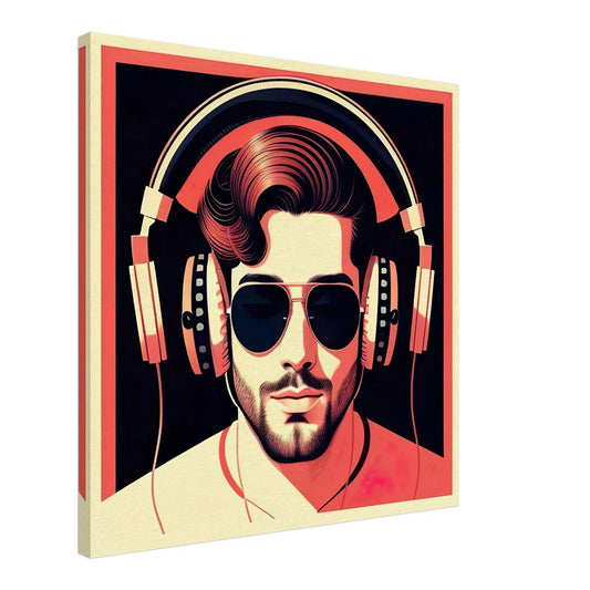 Leinwandbild - Männerporträt im Retro Stil, KI-Kunst - RolConArt, Retro - Porträts,