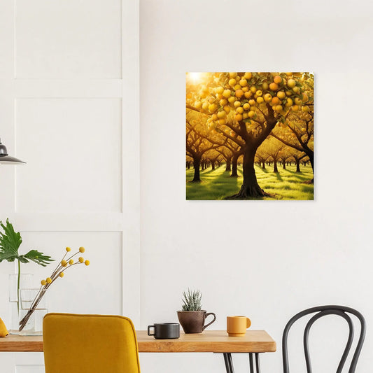 Moderner Forex-Druck - Obstplantage - Digitaler Stil, KI-Kunst RolConArt