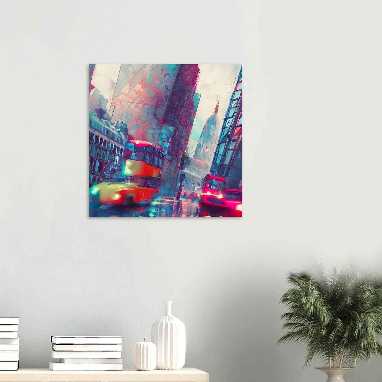 Aluminiumdruck - Abstrakte Stadt - Digitaler Stil, KI-Kunst RolConArt