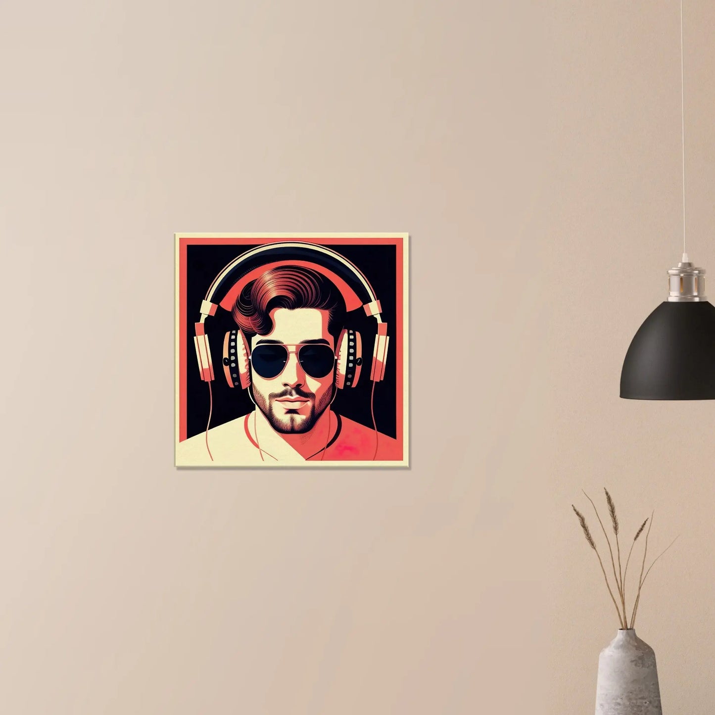 Leinwandbild - Männerporträt im Retro Stil, KI-Kunst - RolConArt, Retro - Porträts,