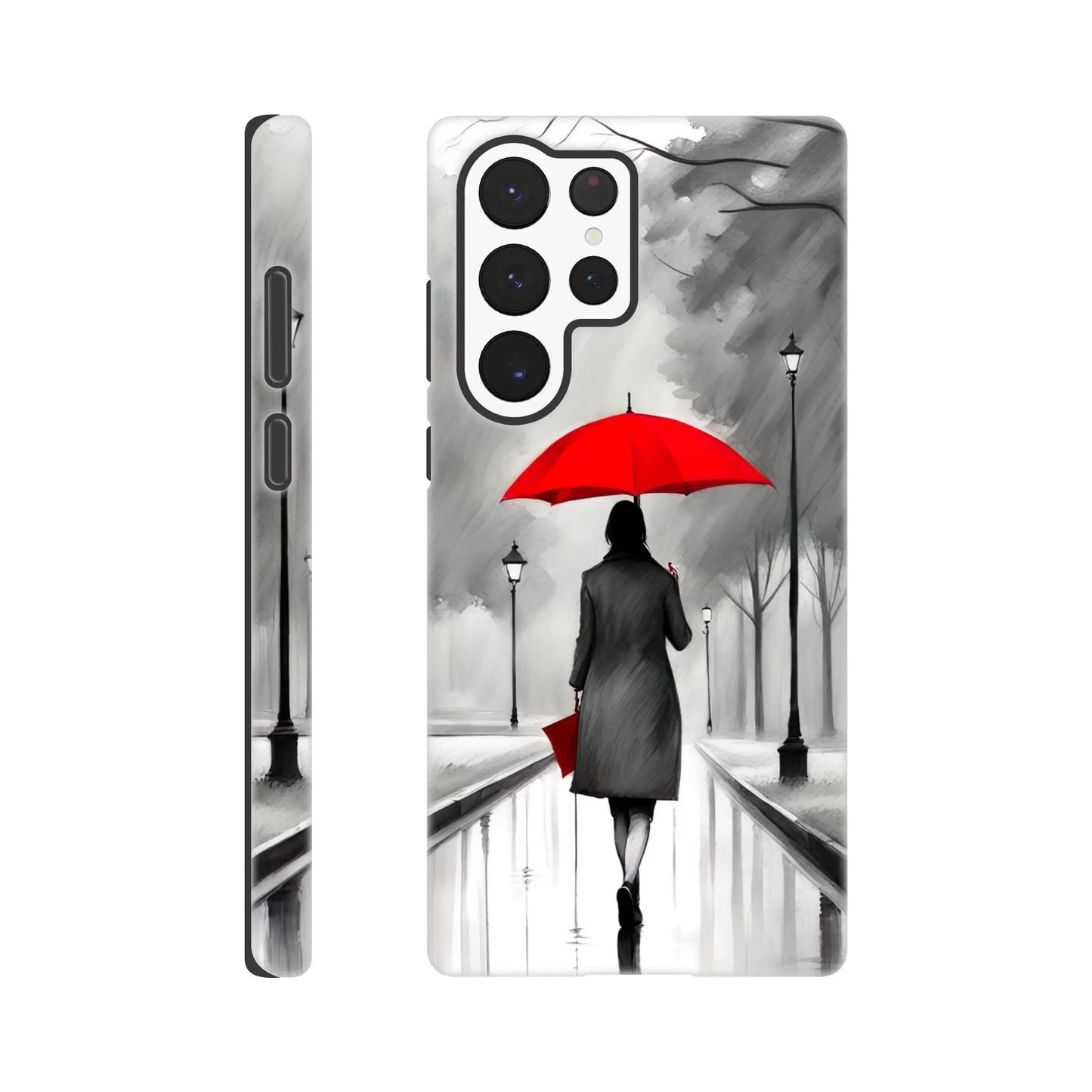 Smartphone-Hülle "Hart" - Frau Im Park - Malerischer Stil, KI-Kunst RolConArt, Malerischer Stil - Porträts, Galaxy-S22-Ultra