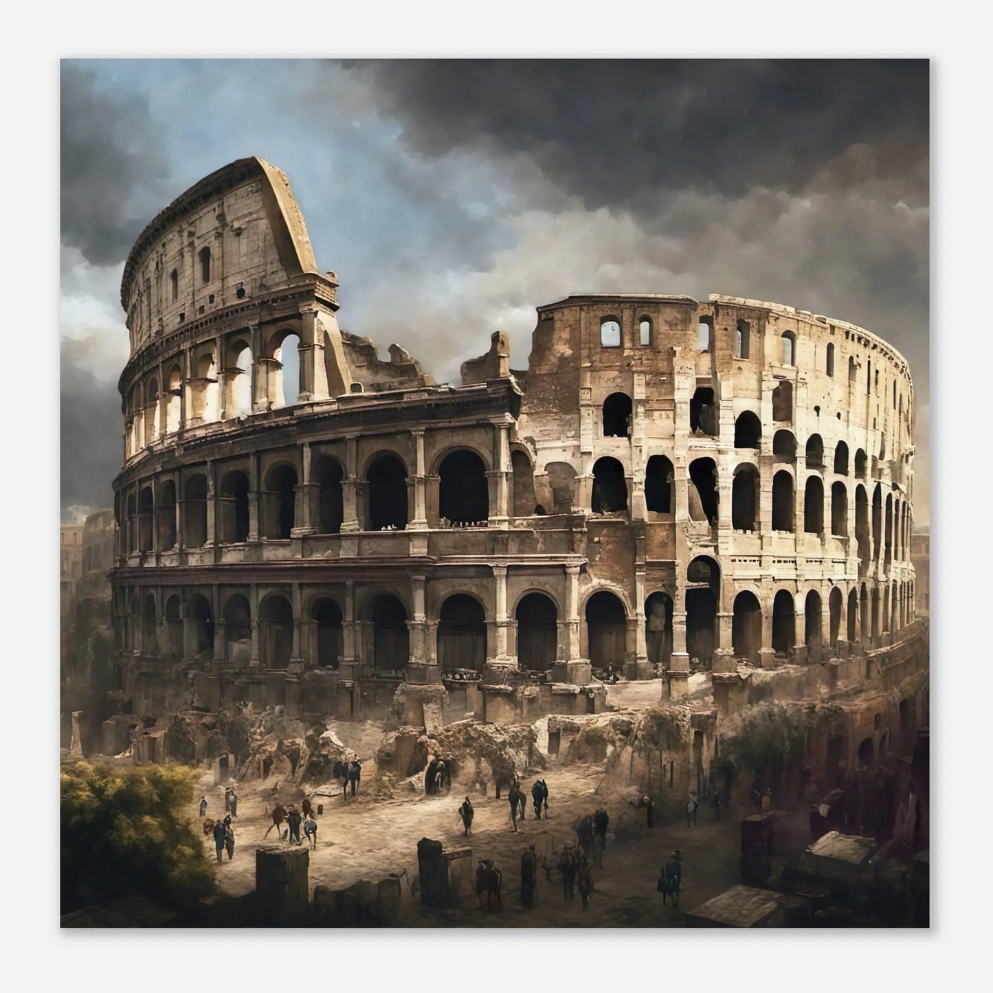 Aluminiumdruck - Kolosseum - Digitaler Stil, KI-Kunst RolConArt