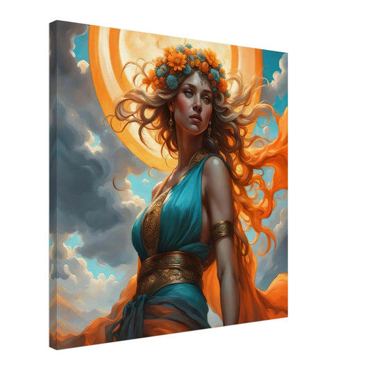 Leinwandbild - Frau in Magischer Umgebung - Malerischer Stil, KI-Kunst - RolConArt, Malerischer Stil - Porträts,