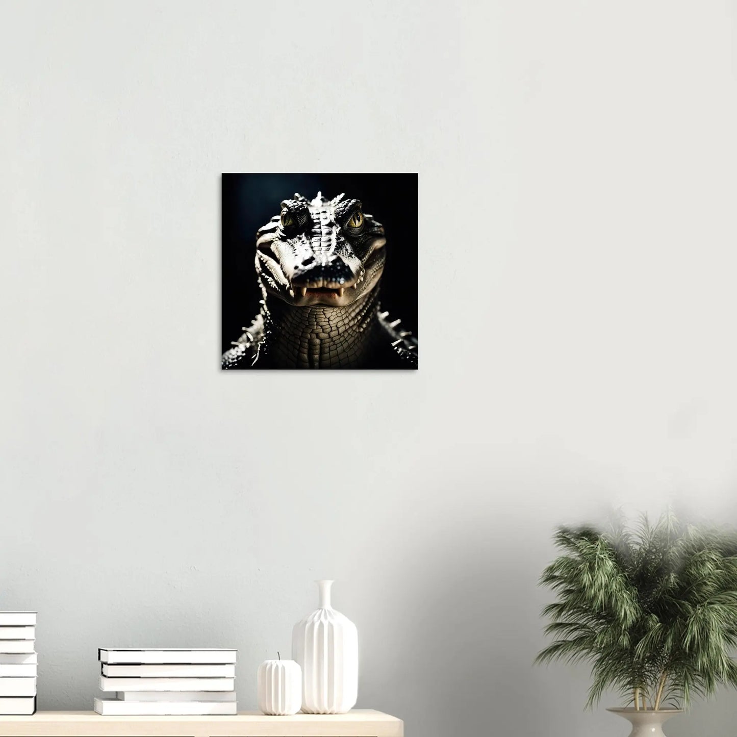 Aluminiumdruck - Krokodil - Foto Stil, KI-Kunst RolConArt