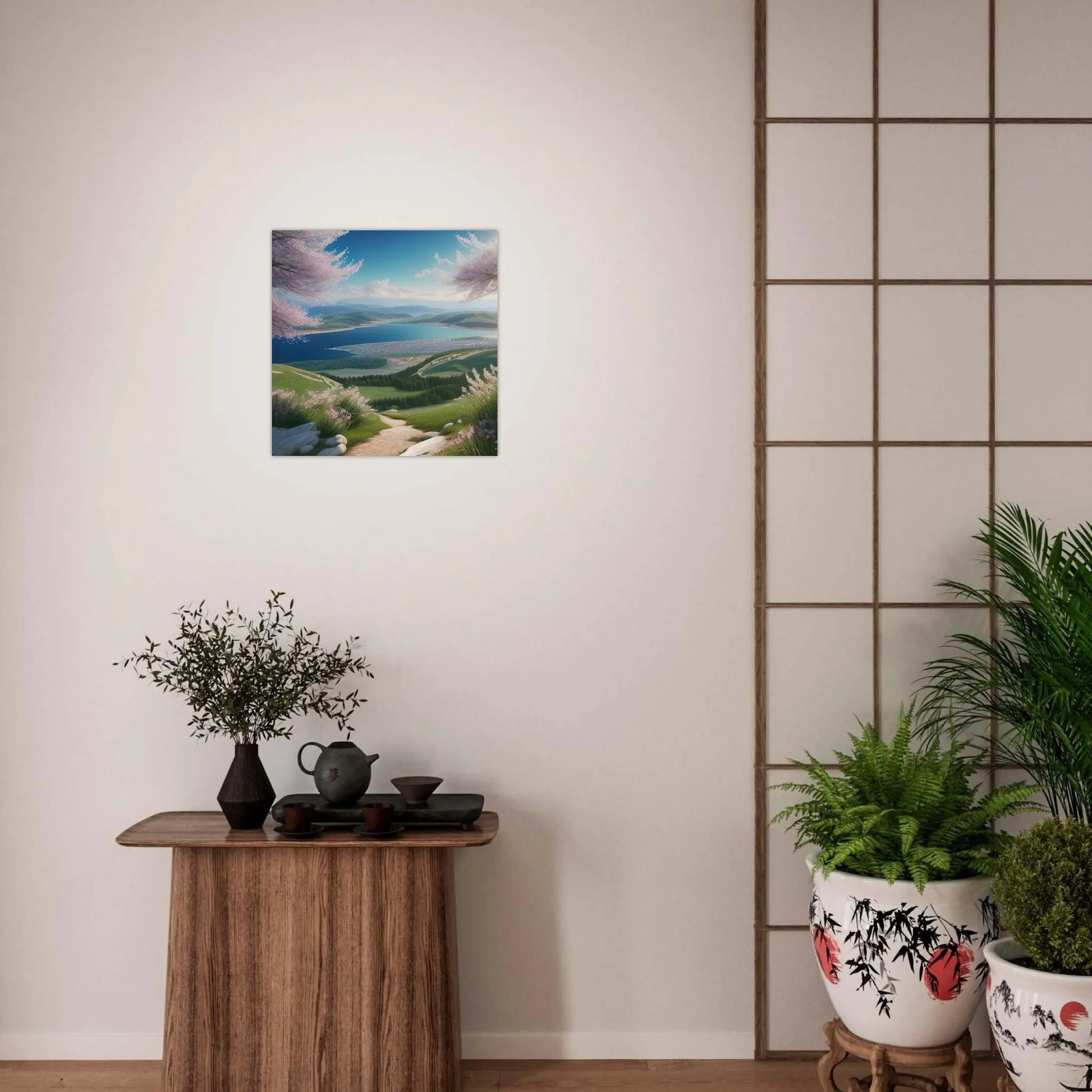 Moderner Forex-Druck - Bergpanorama - Foto-Stil, KI-Kunst - RolConArt, Landschaften,
