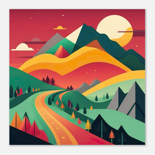 Moderner Forex-Druck - Landschaft - Digitaler Stil, KI-Kunst - RolConArt, Landschaften,