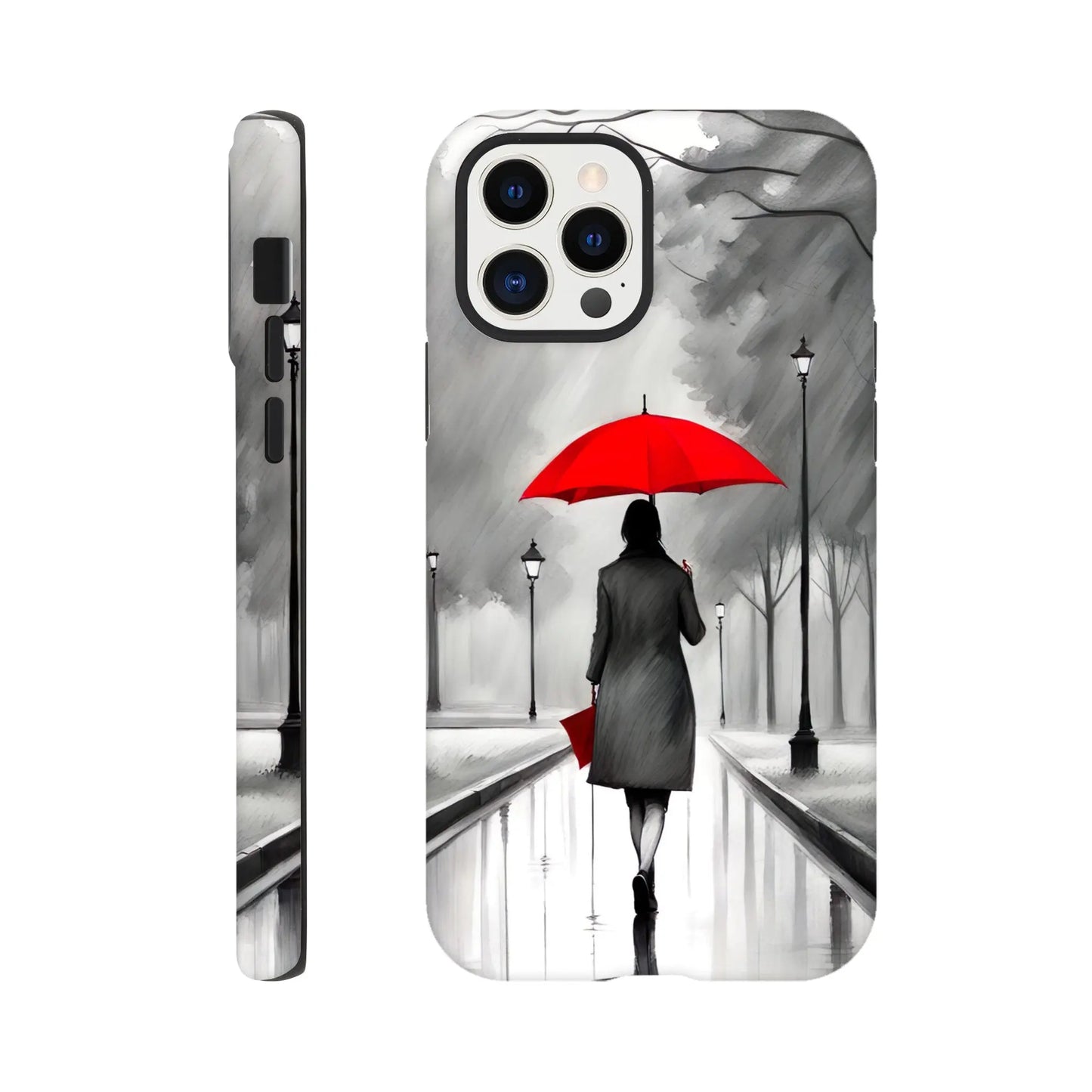 Smartphone-Hülle "Hart" - Frau Im Park - Malerischer Stil, KI-Kunst RolConArt, Malerischer Stil - Porträts, iPhone-12-Pro