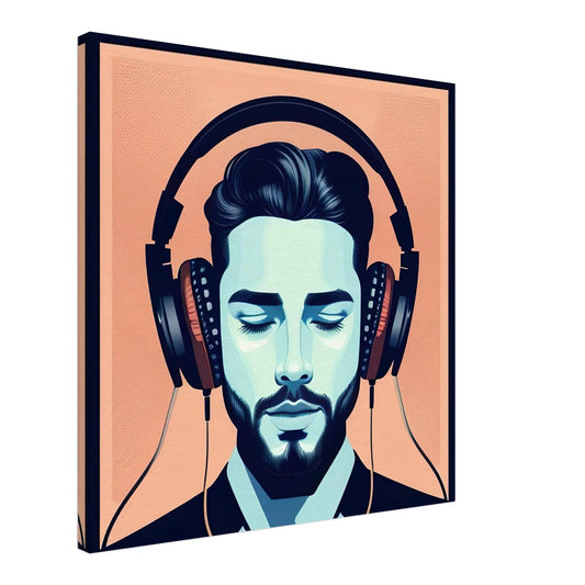 Leinwandbild - Männerporträt im Retro Stil, KI-Kunst - RolConArt, Retro - Porträts,