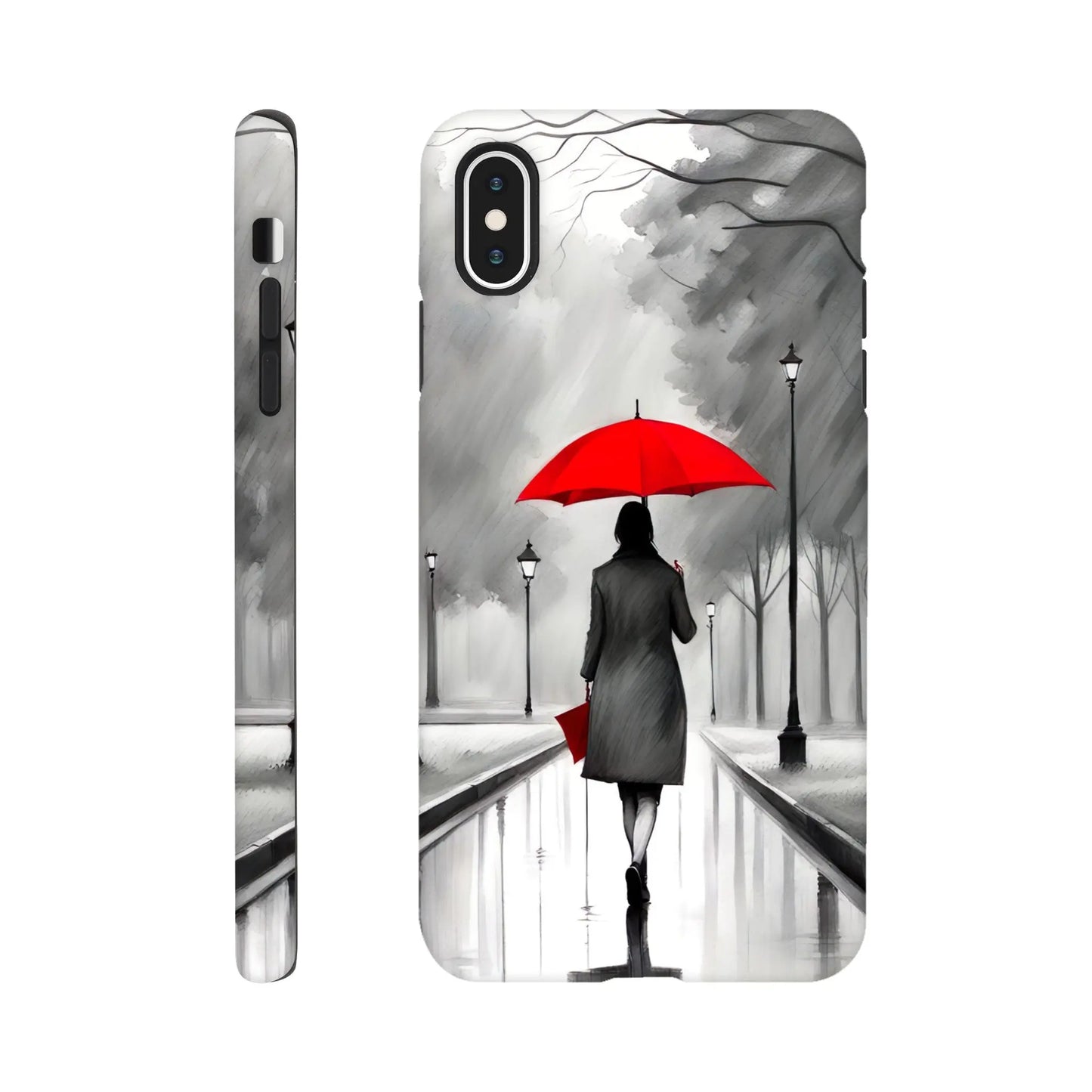 Smartphone-Hülle "Hart" - Frau Im Park - Malerischer Stil, KI-Kunst RolConArt, Malerischer Stil - Porträts, iPhone-XS-Max