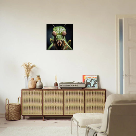 Aluminiumdruck - Gottesanbeterin - Foto Stil, KI-Kunst RolConArt