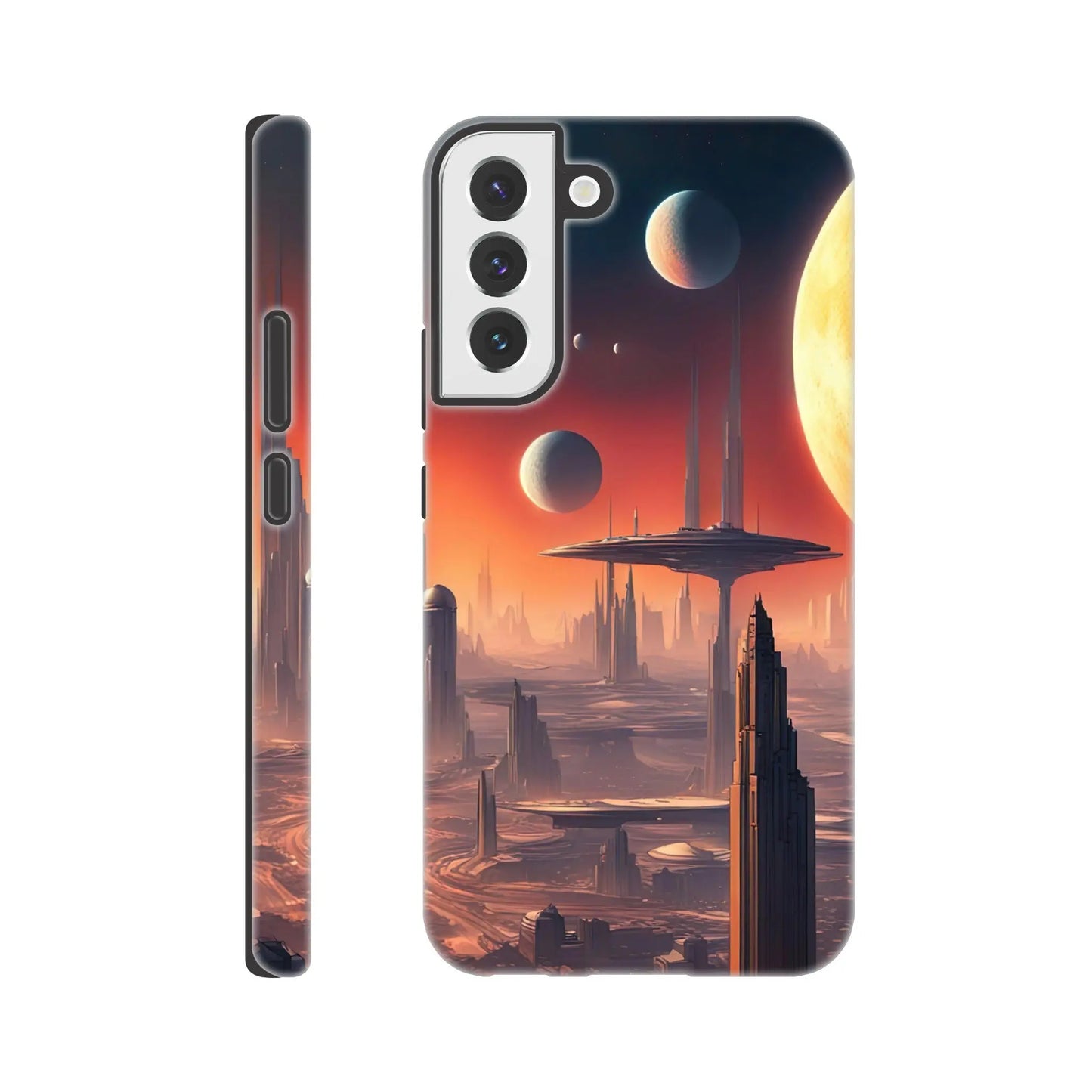 Smartphone-Hülle "Hart" - Andere Welt - Digitaler Stil, KI-Kunst RolConArt, Sci-Fi, Galaxy-S22-Plus