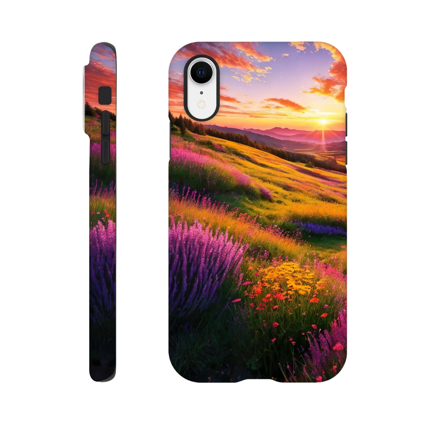 Smartphone-Hülle "Hart" - Berglandschaft - Foto Stil, KI-Kunst RolConArt, Landschaften, iPhone-XR