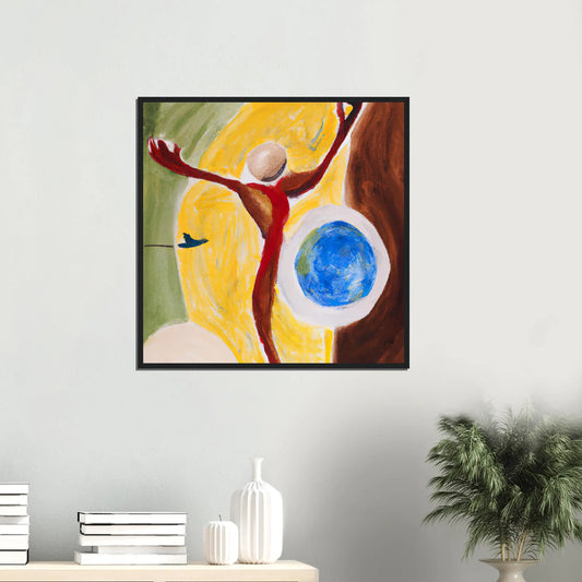 Gerahmtes Premium-Poster - Abstrakt - Malerischer Stil, KI-Kunst - RolConArt, Digitalkunst - Kreative Vielfalt,