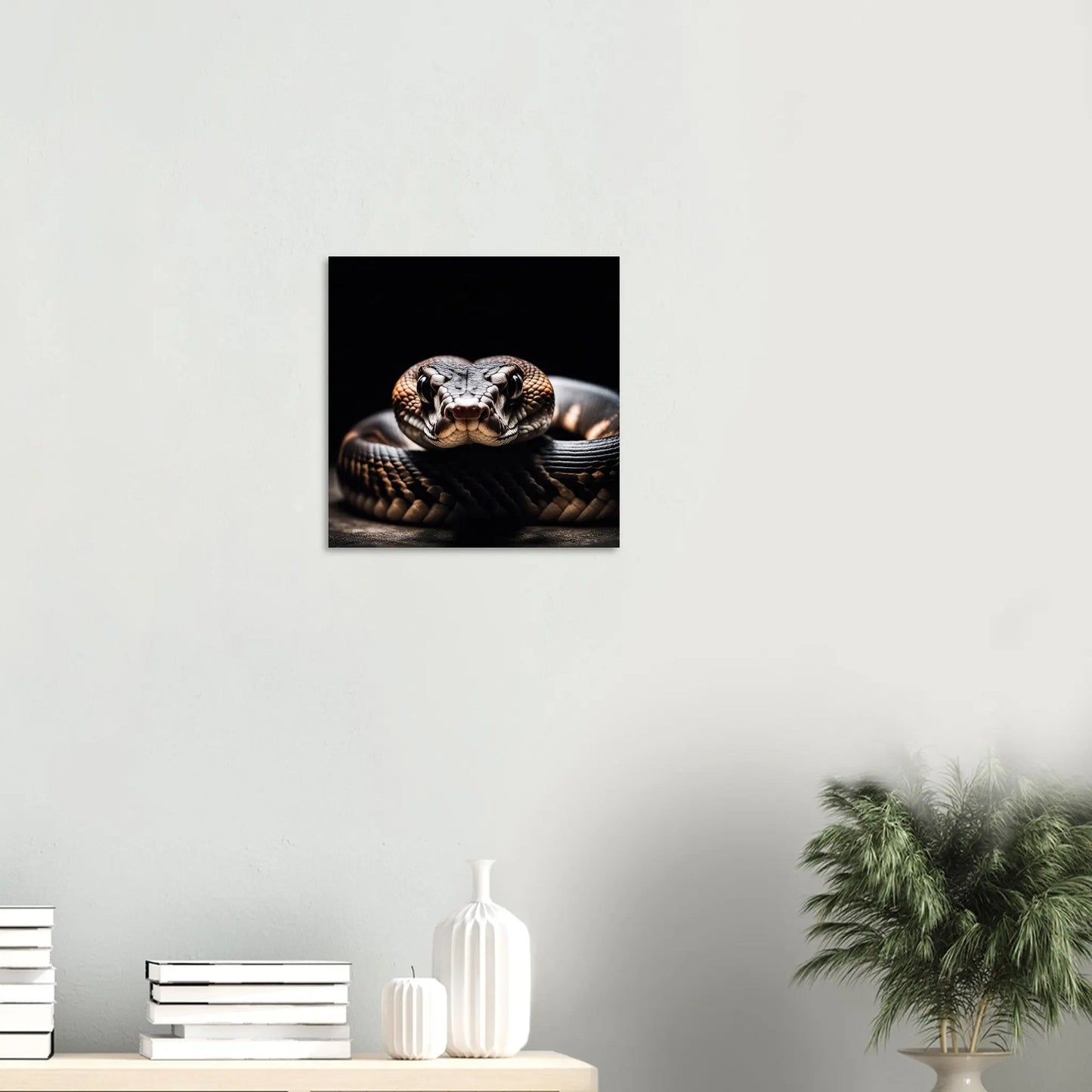 Aluminiumdruck - Schlange - Foto Stil, KI-Kunst RolConArt