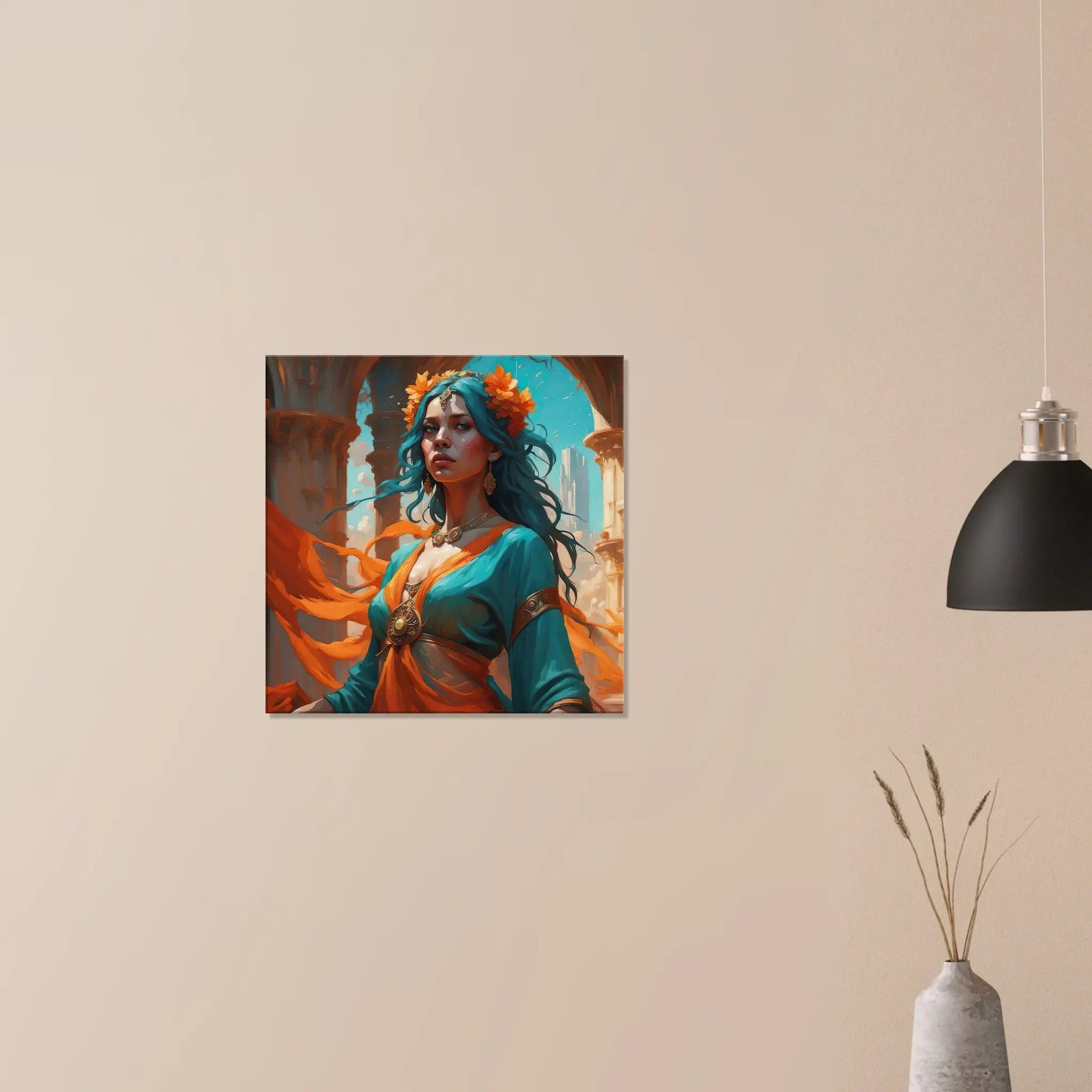 Leinwandbild - Frau in Magischer Umgebung - Malerischer Stil, KI-Kunst - RolConArt, Malerischer Stil - Porträts,