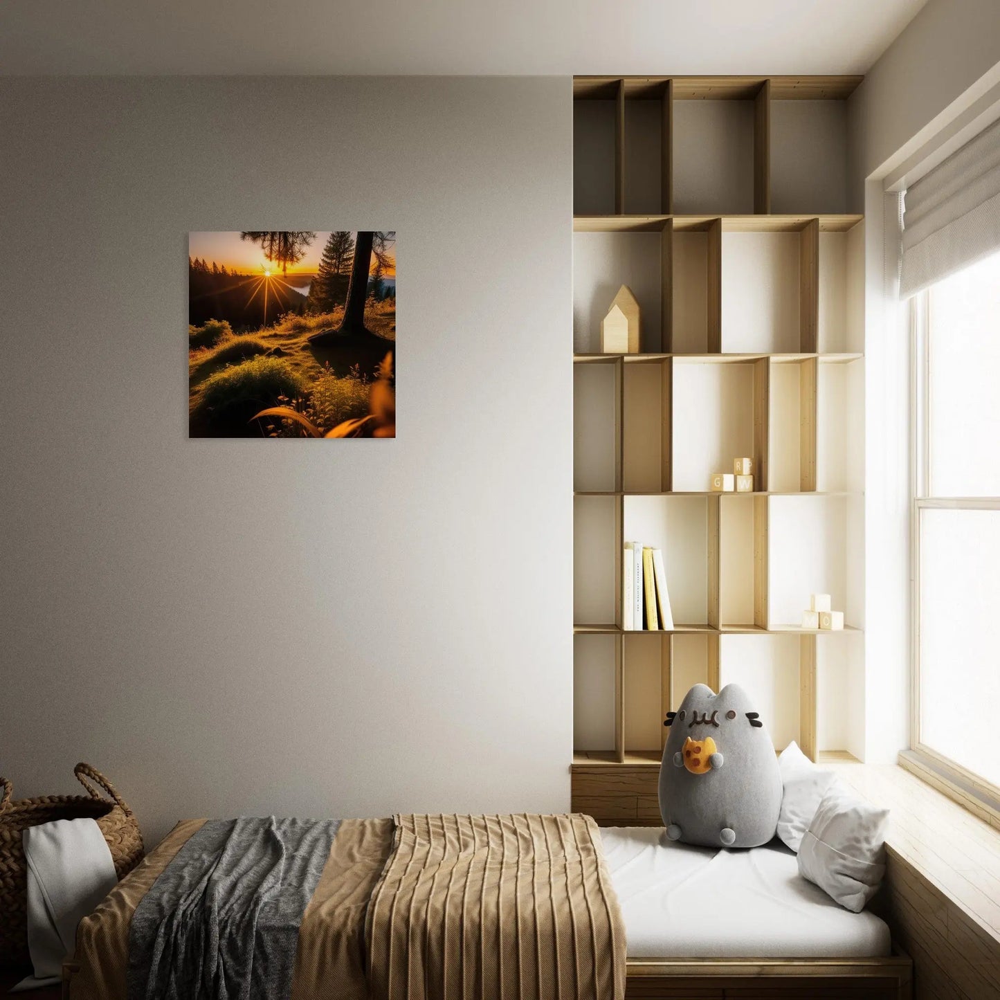 Moderner Forex-Druck - Bergpanorama - Foto Stil, KI-Kunst - RolConArt, Landschaften,